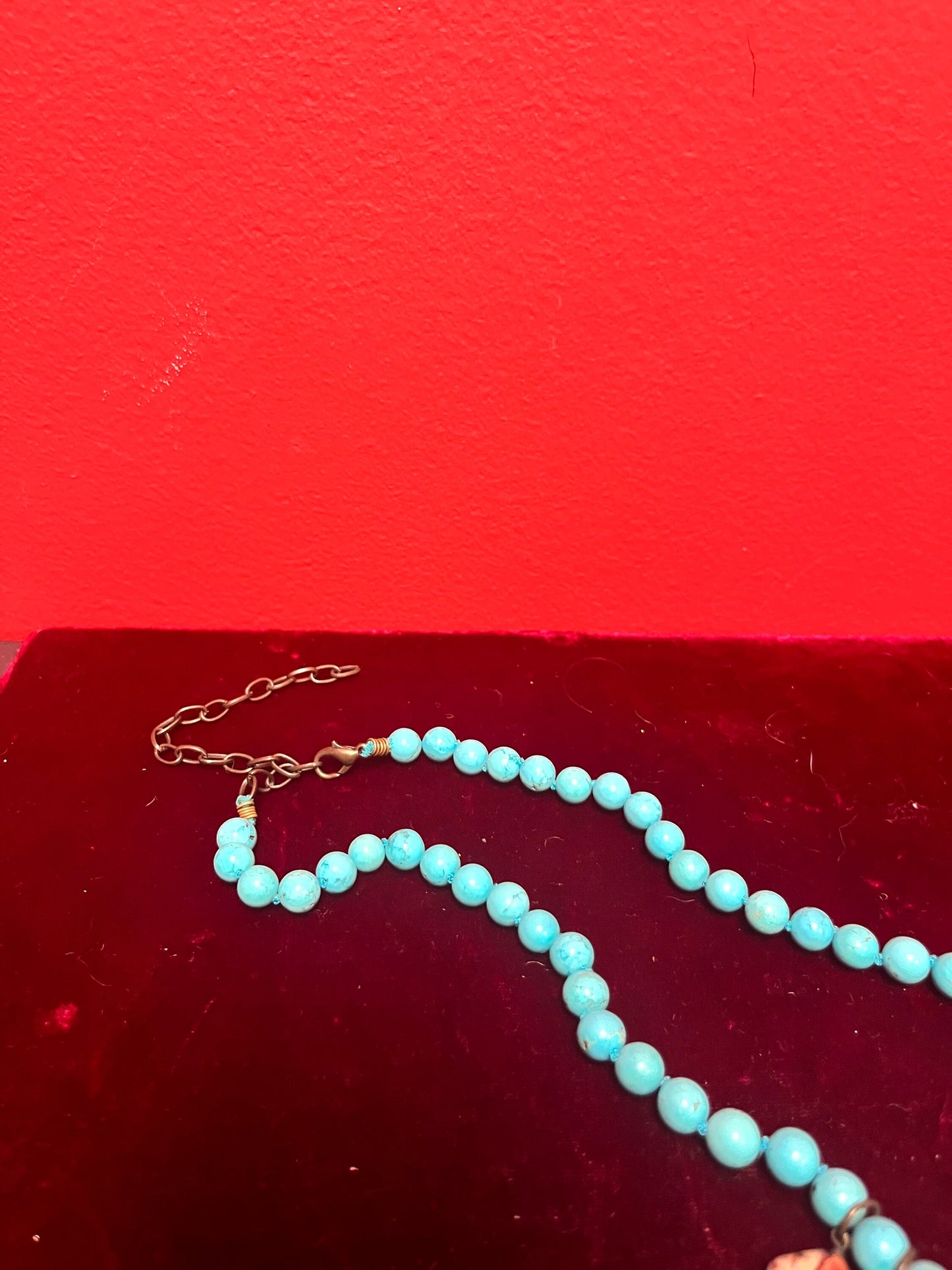 Unusual lovely turquoise necklace   great gift