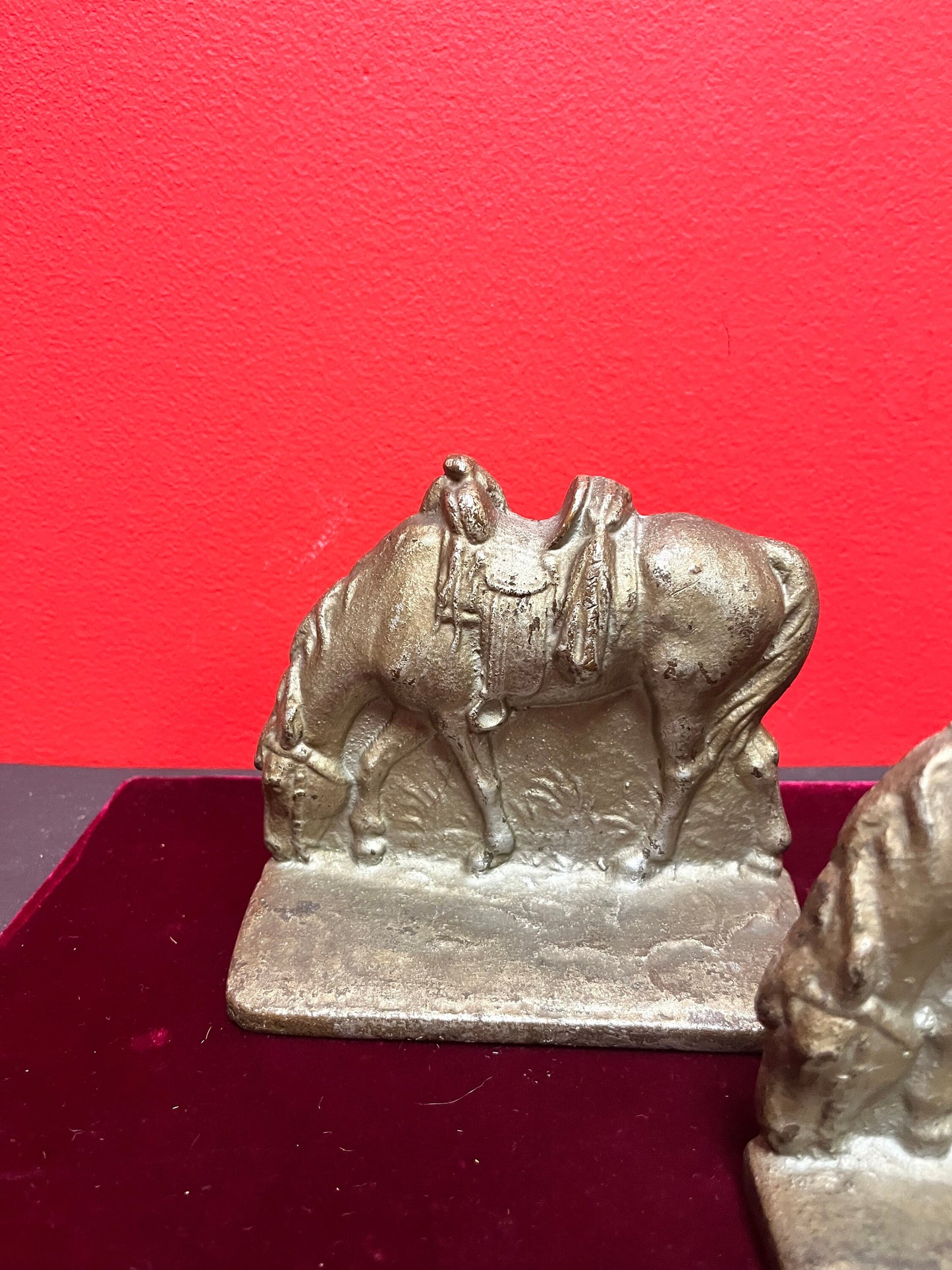 Fabulous heavy 5 x 5 brass bookends of horses   super quality  great for the horse lover  gift  wow