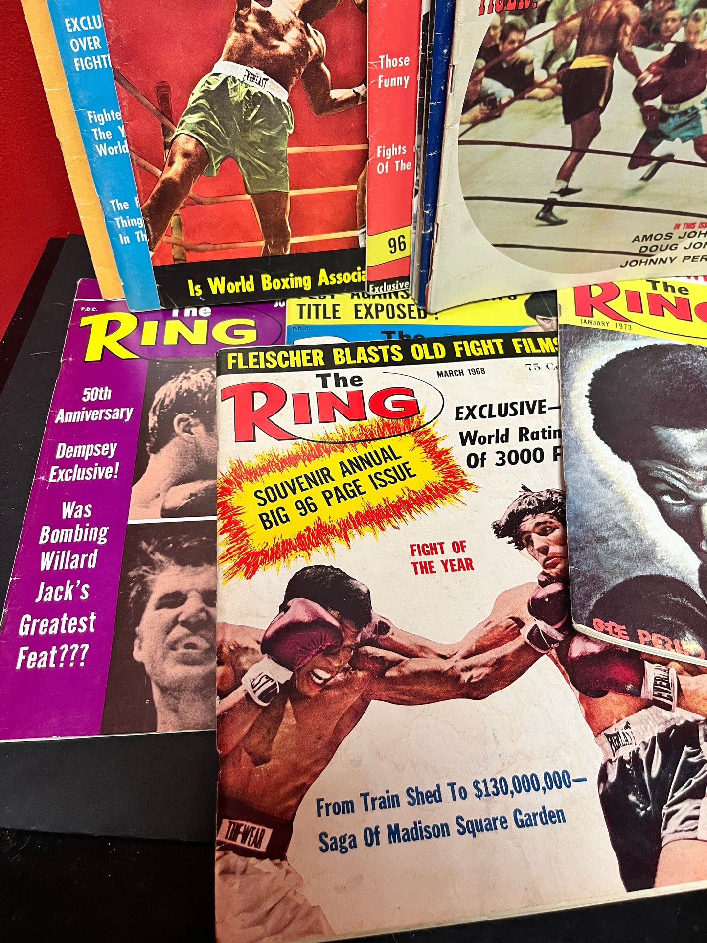 Crazy cool job lot boxing magazines 1960s and 1970s  14 total  great gifts  good condition  wow