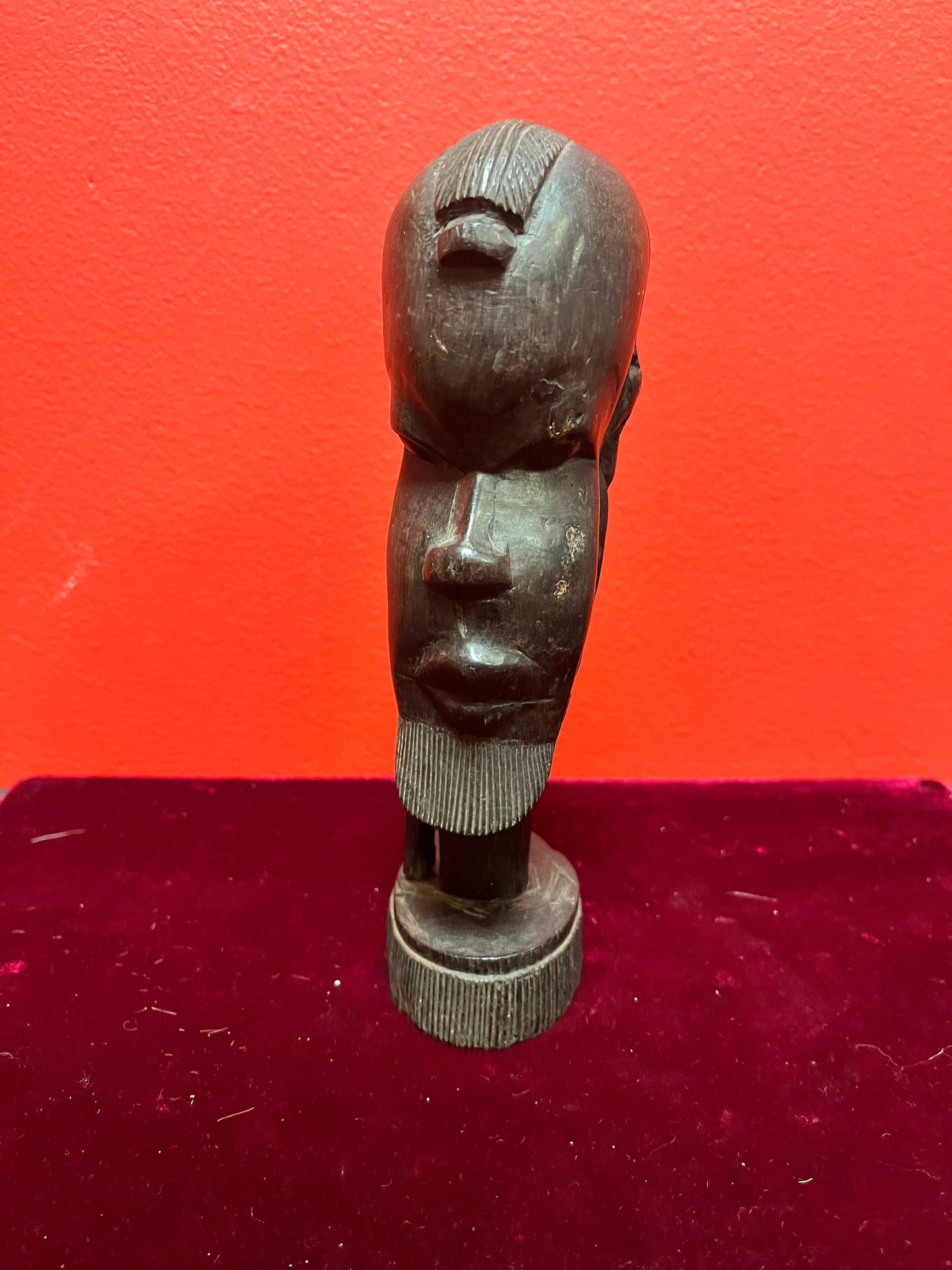 Lovely African Nigerian Ebony  wooden 8 inch bust  beautiful quality and craftsmanship