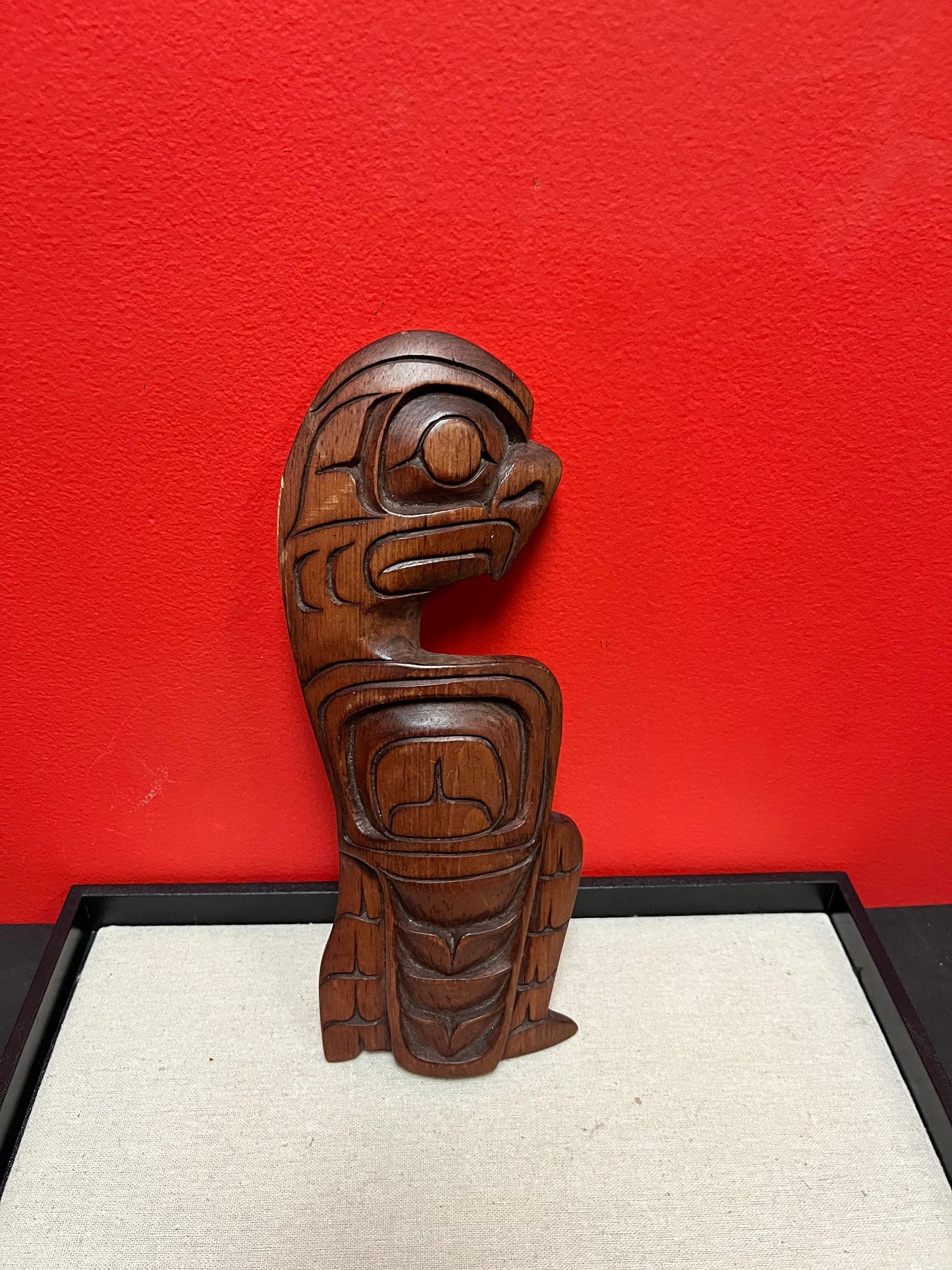 Wow  A  Lovely 12 inch tall indigenous First Nations, pacific northwest coast Eagle by Sara Robertson of Vancouver island  great detail