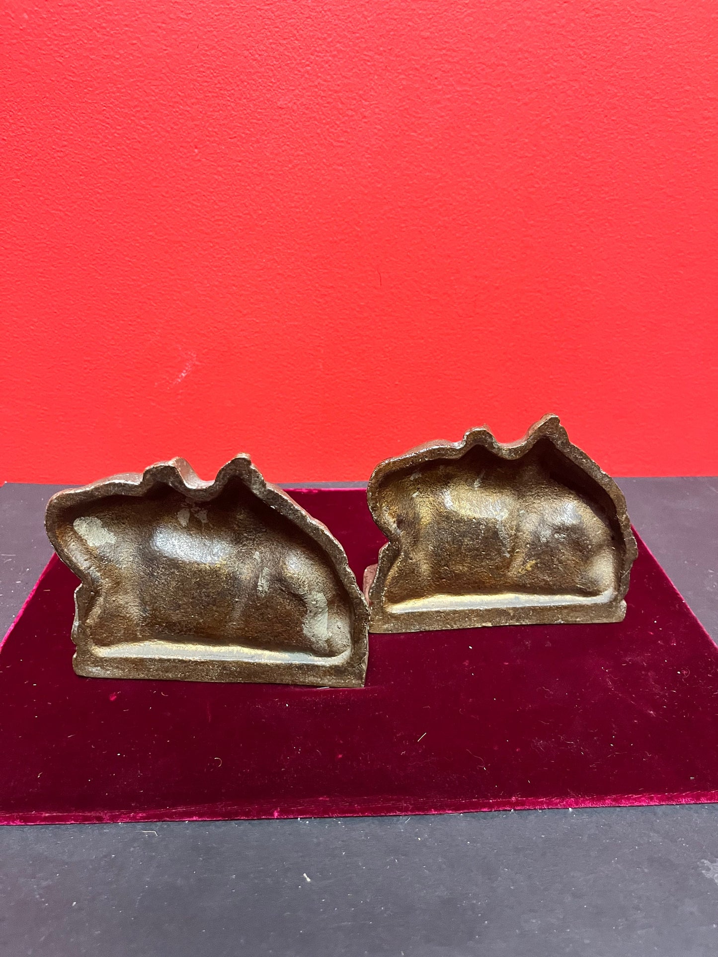 Fabulous heavy 5 x 5 brass bookends of horses   super quality  great for the horse lover  gift  wow