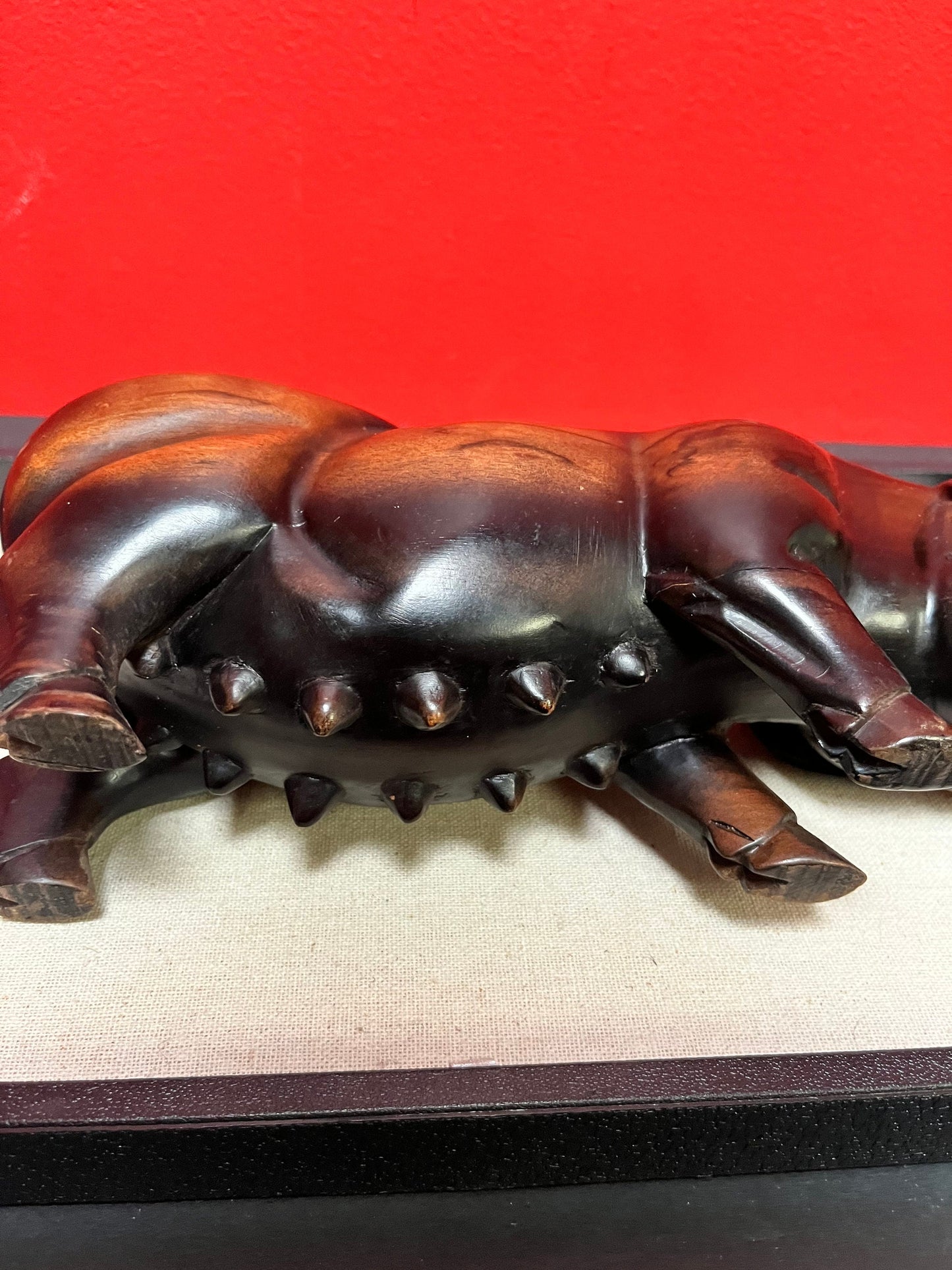 Lovely Ironwood heavy pig statue  Great, Patina and detail  435 grams - wow  9 inches long