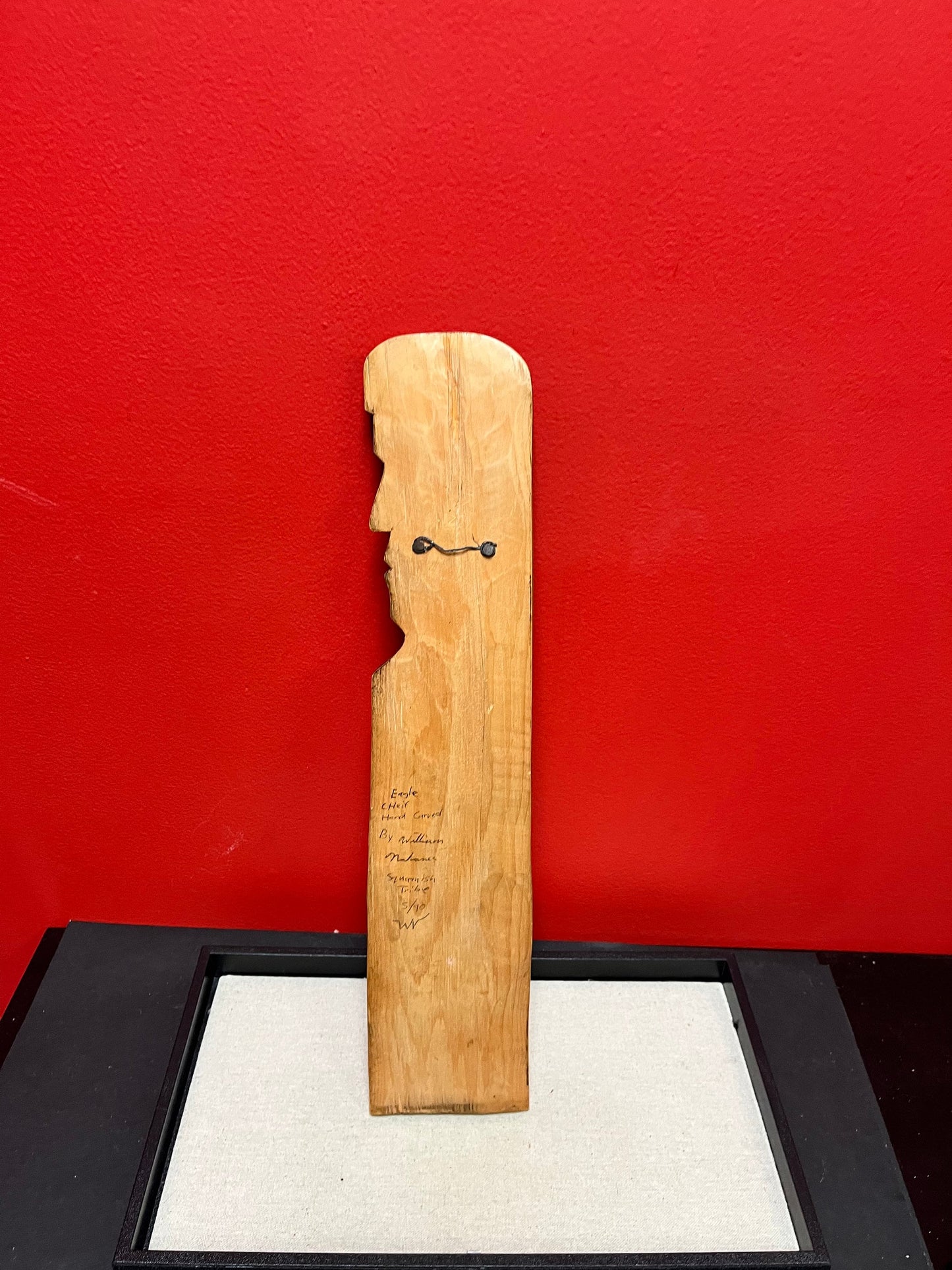 Lovely 18 x 4 signed eagle chief - indigenous first nations Pacific Northwest coast beauty - ready to hang