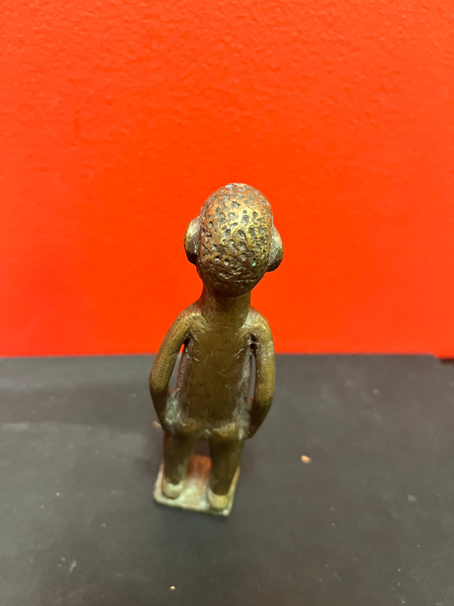 Lovely 6 inch Antique african Benin bronze man with lovely Patina