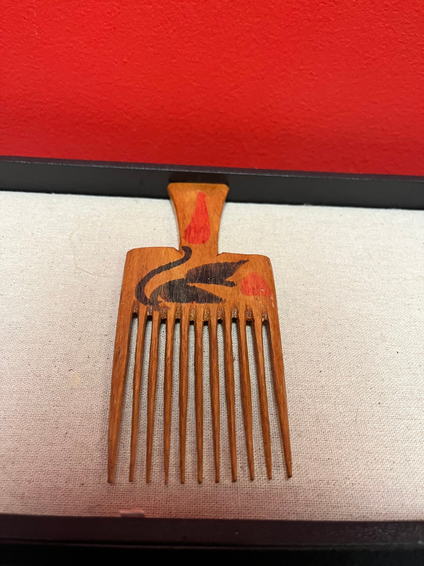 A  7 inch antique hand painted oceanic hair comb    Two available