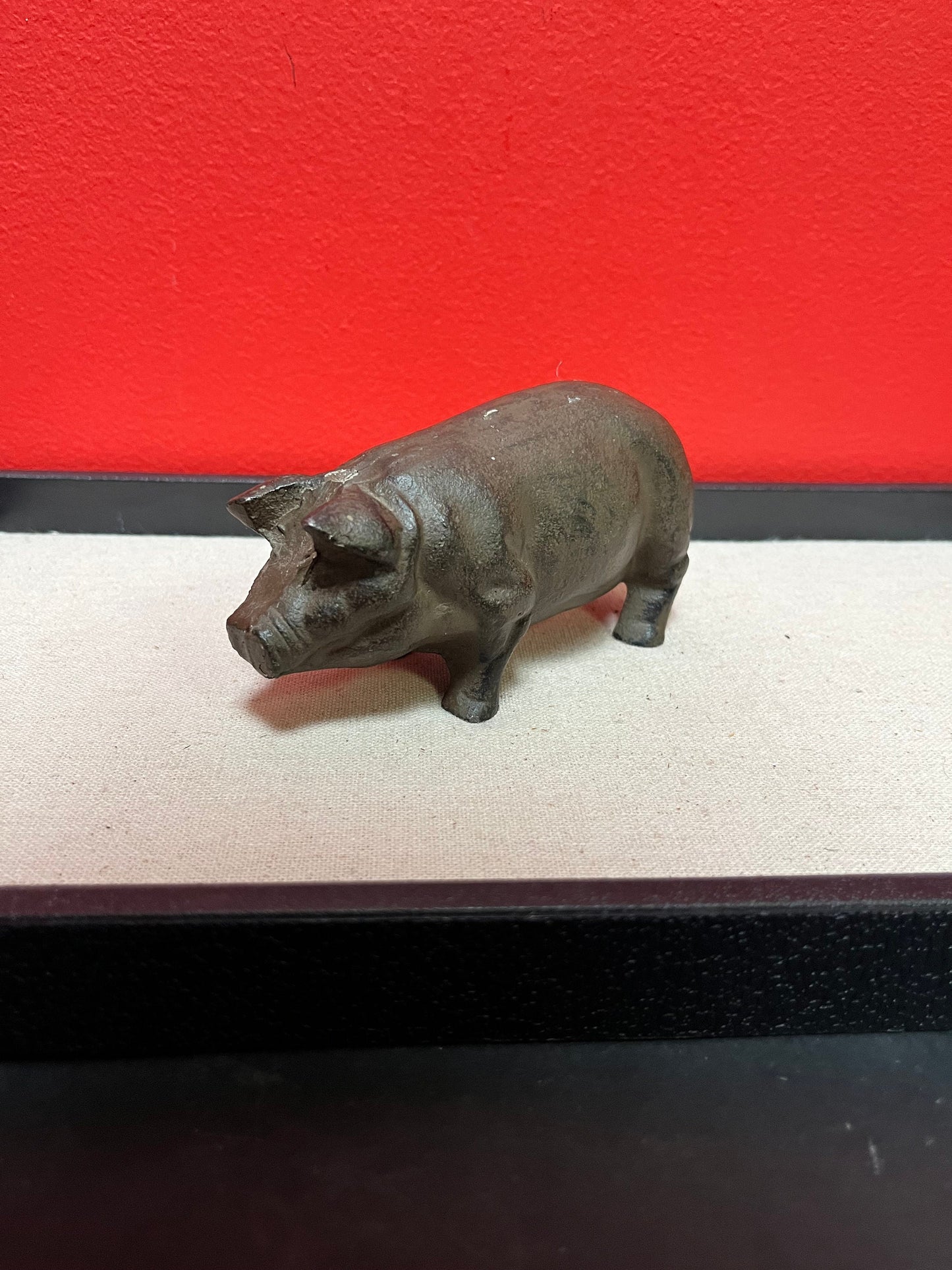 Lovely 6 inch long cast iron pig