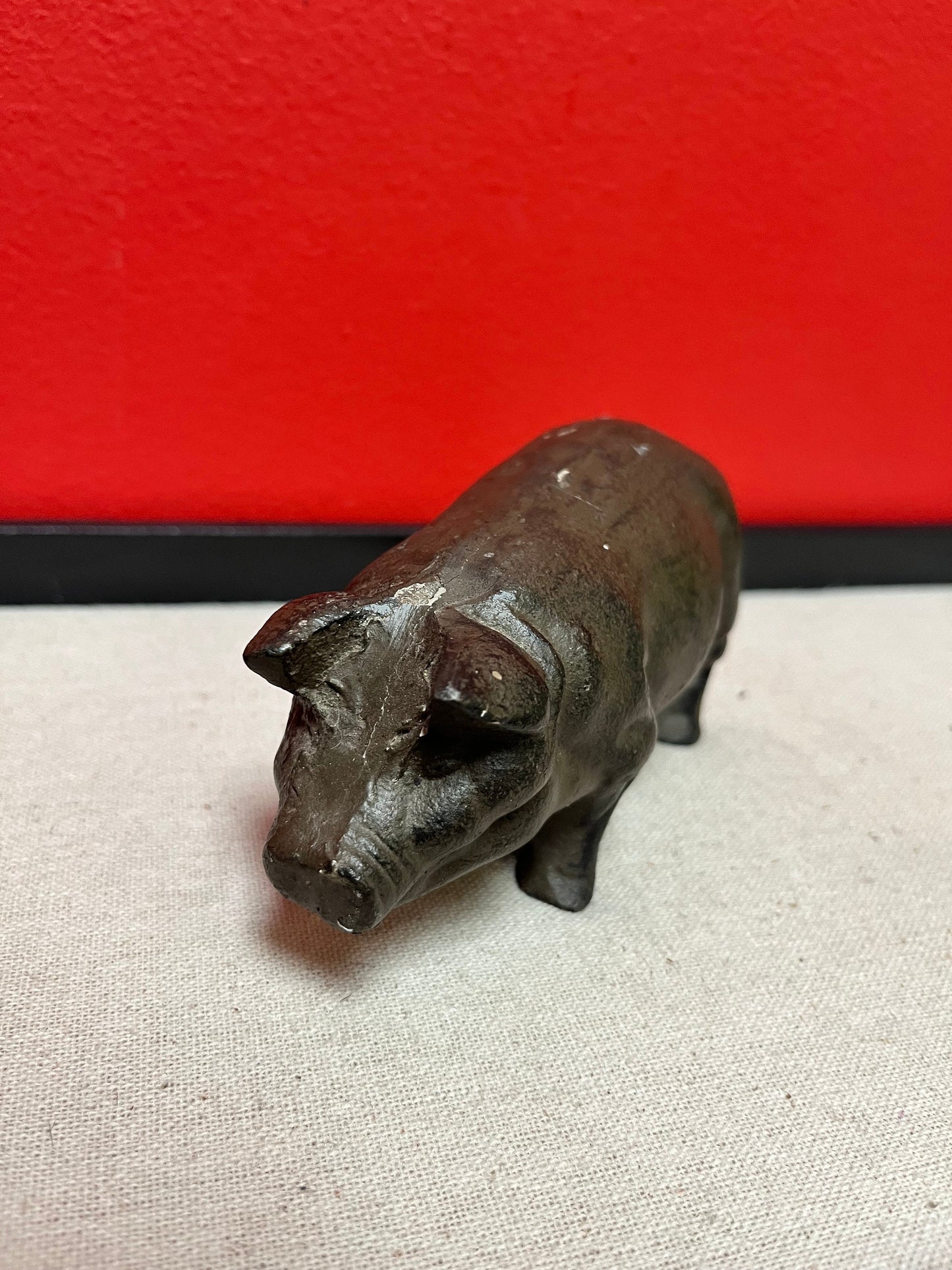 Lovely 6 inch long cast iron pig