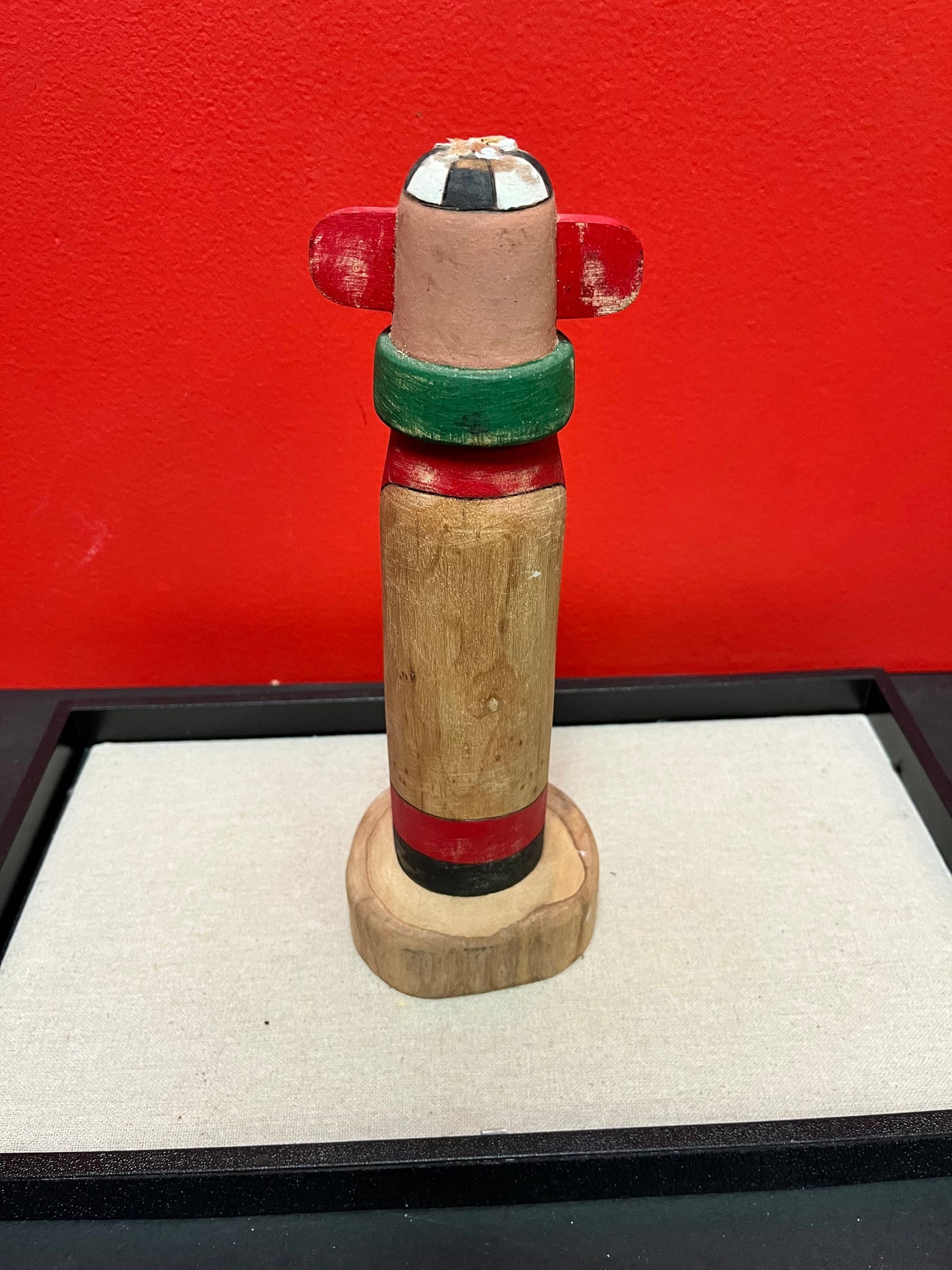 A  Lovely 11 inch tall signed Hopi Kachina statue  corn dancer