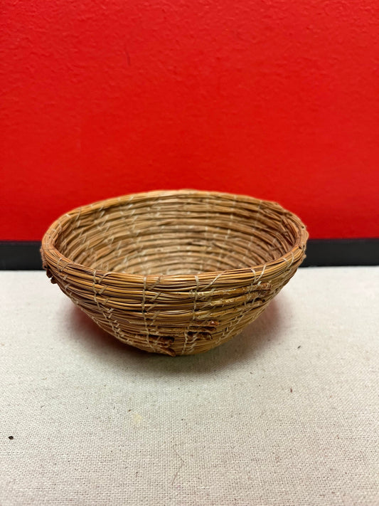 5 x 3 high indigenous weaved basket  very unusual and good condition