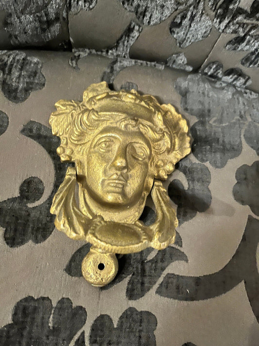 8 inch brass goddess door knocker