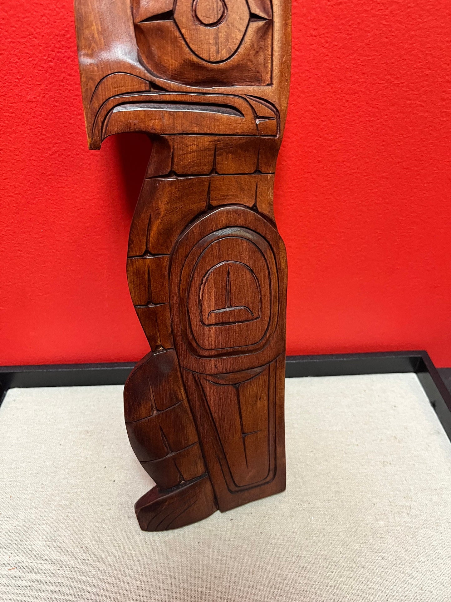 Lovely, 13.5 inch tall indigenous first nations Pacific northwest coast Thunderbird plaque   needs a hanger  - attributed to Joseph family