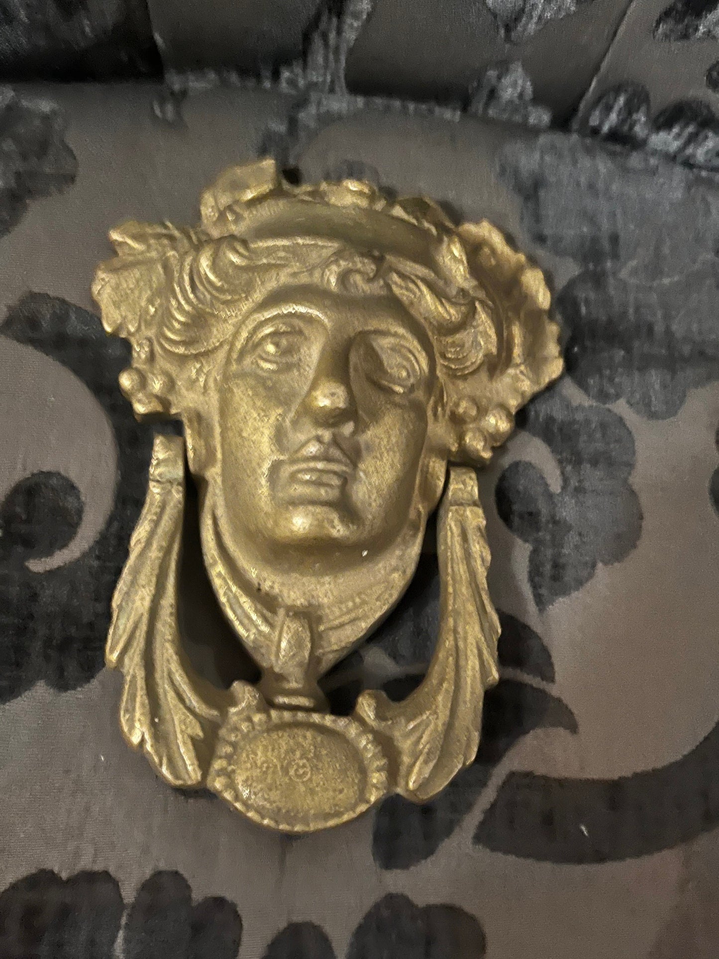 8 inch brass goddess door knocker