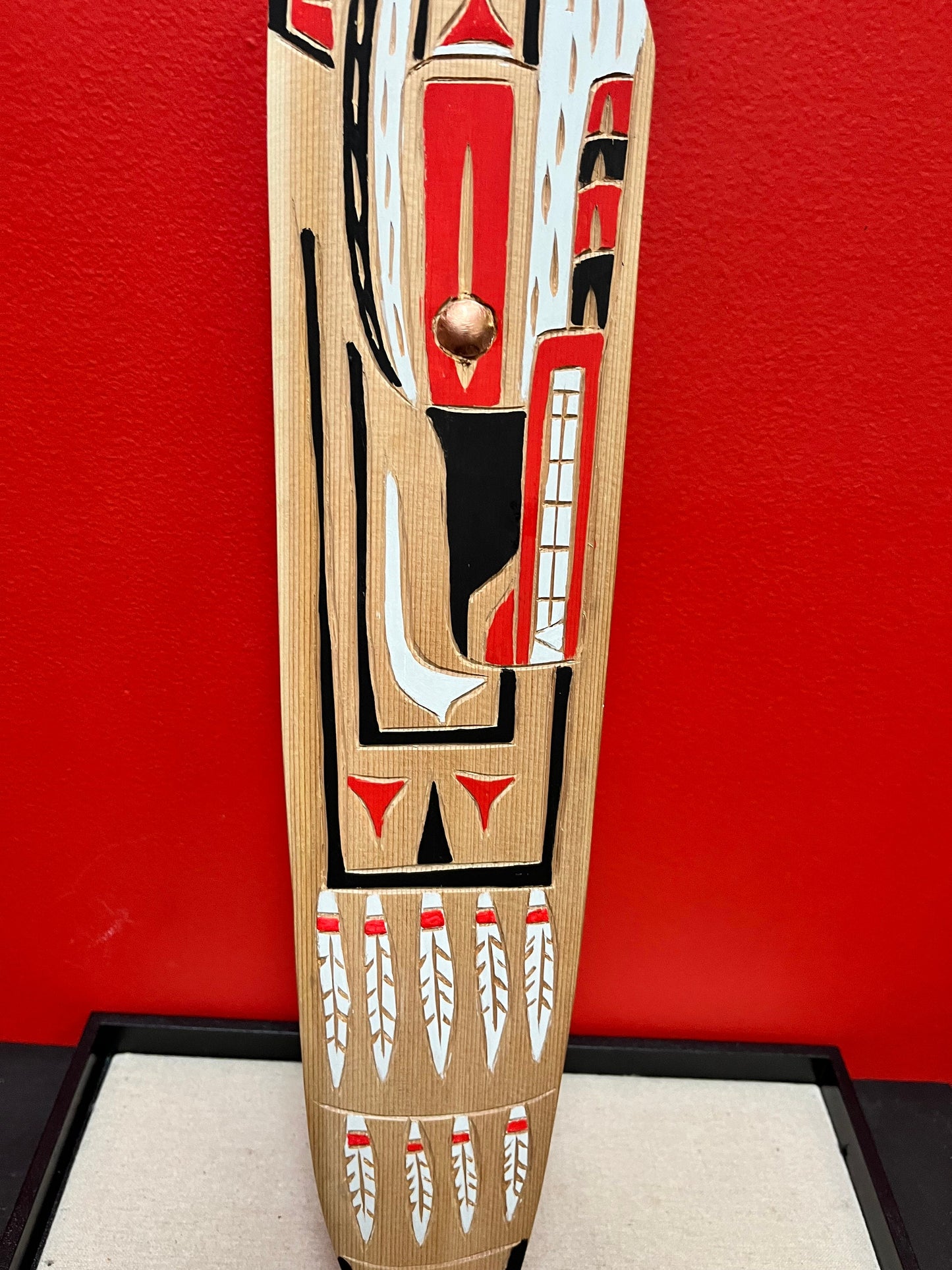 Stunning  22 x 4 wide Bradley Joseph Junior double sided paddle   indigenous first nations Pacific Northwest Coast  beauty