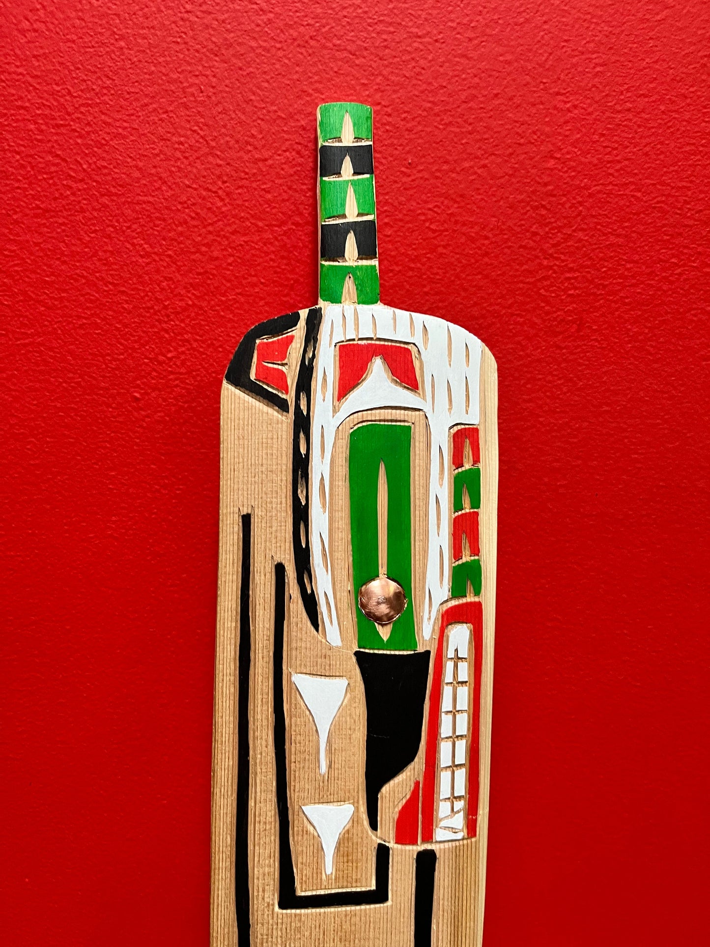 Stunning  22 x 4 wide Bradley Joseph Junior double sided paddle   indigenous first nations Pacific Northwest Coast  beauty