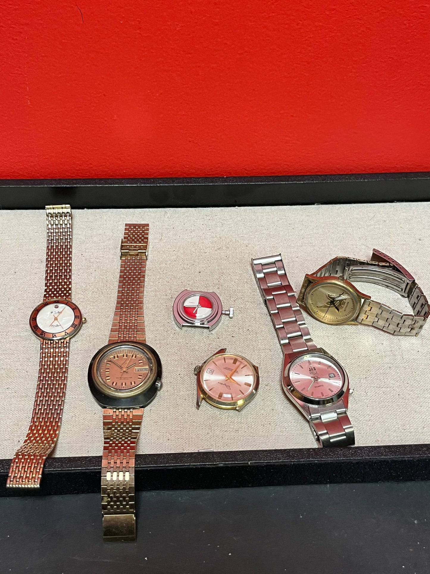 Great lot of six watches  - all as is and final sale, but perfect for tinkering or resale - what you see is what you get