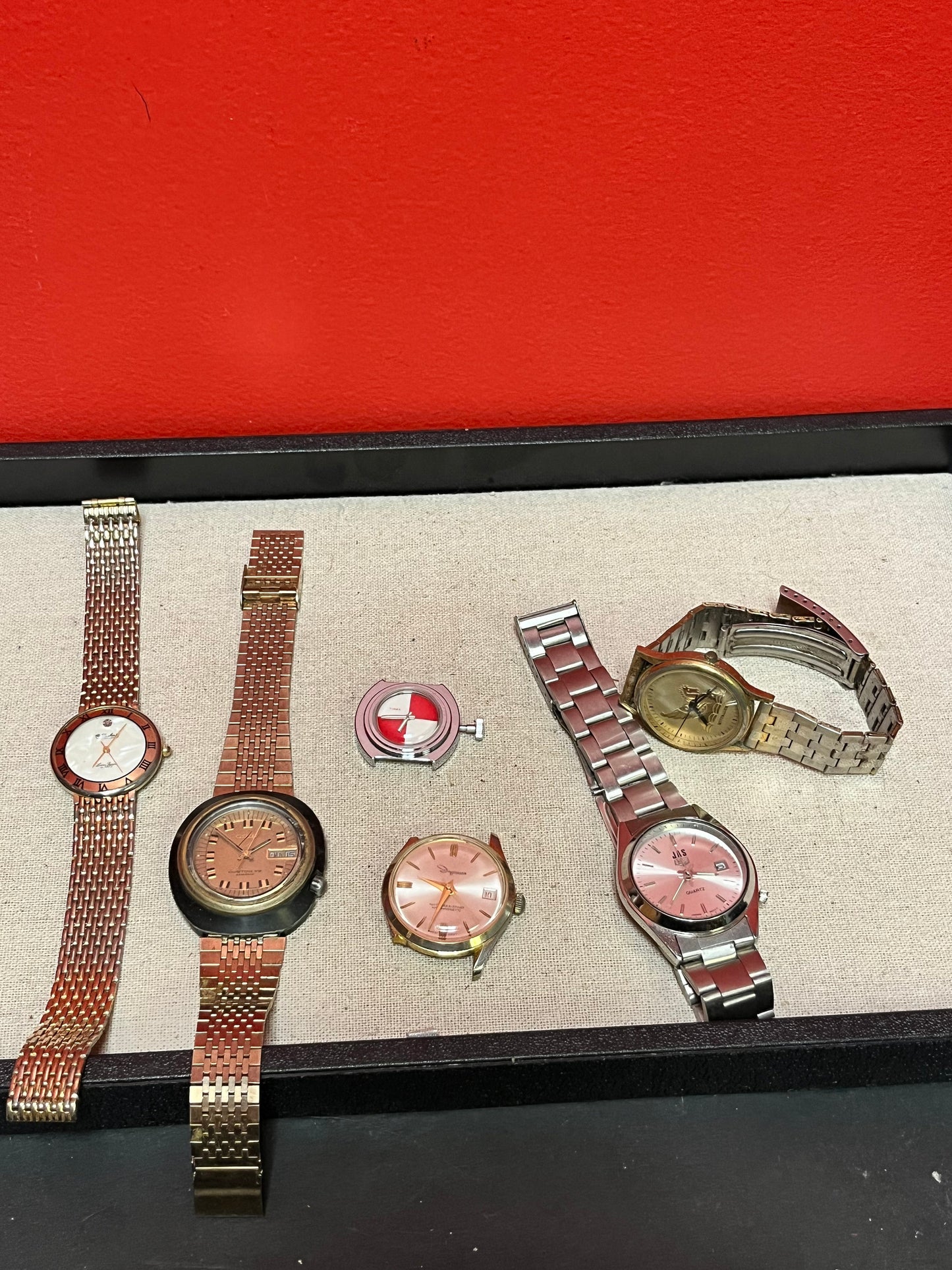 Great lot of six watches  - all as is and final sale, but perfect for tinkering or resale - what you see is what you get