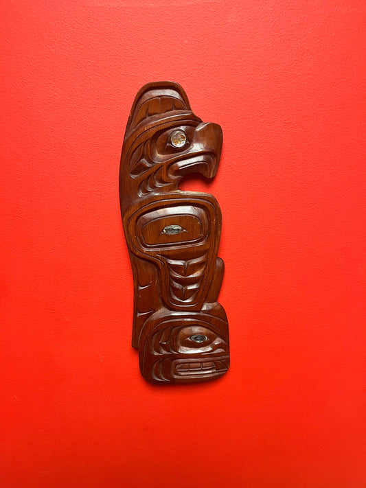 Stunning 16 x 5 Alfred Robertson transformation plaque  indigenous first nations Pacific northwest coast beauty  great detail