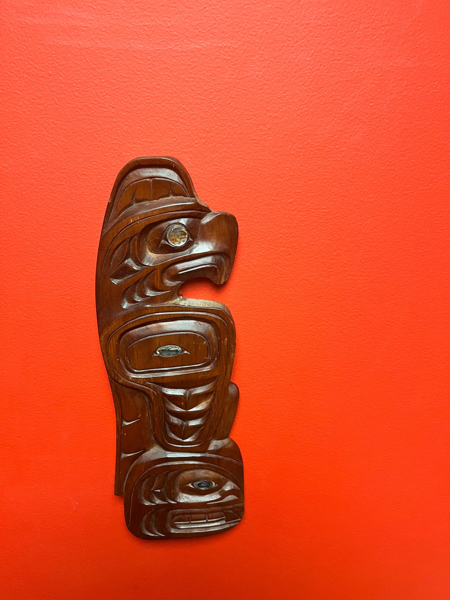 Stunning 16 x 5 Alfred Robertson transformation plaque  indigenous first nations Pacific northwest coast beauty  great detail