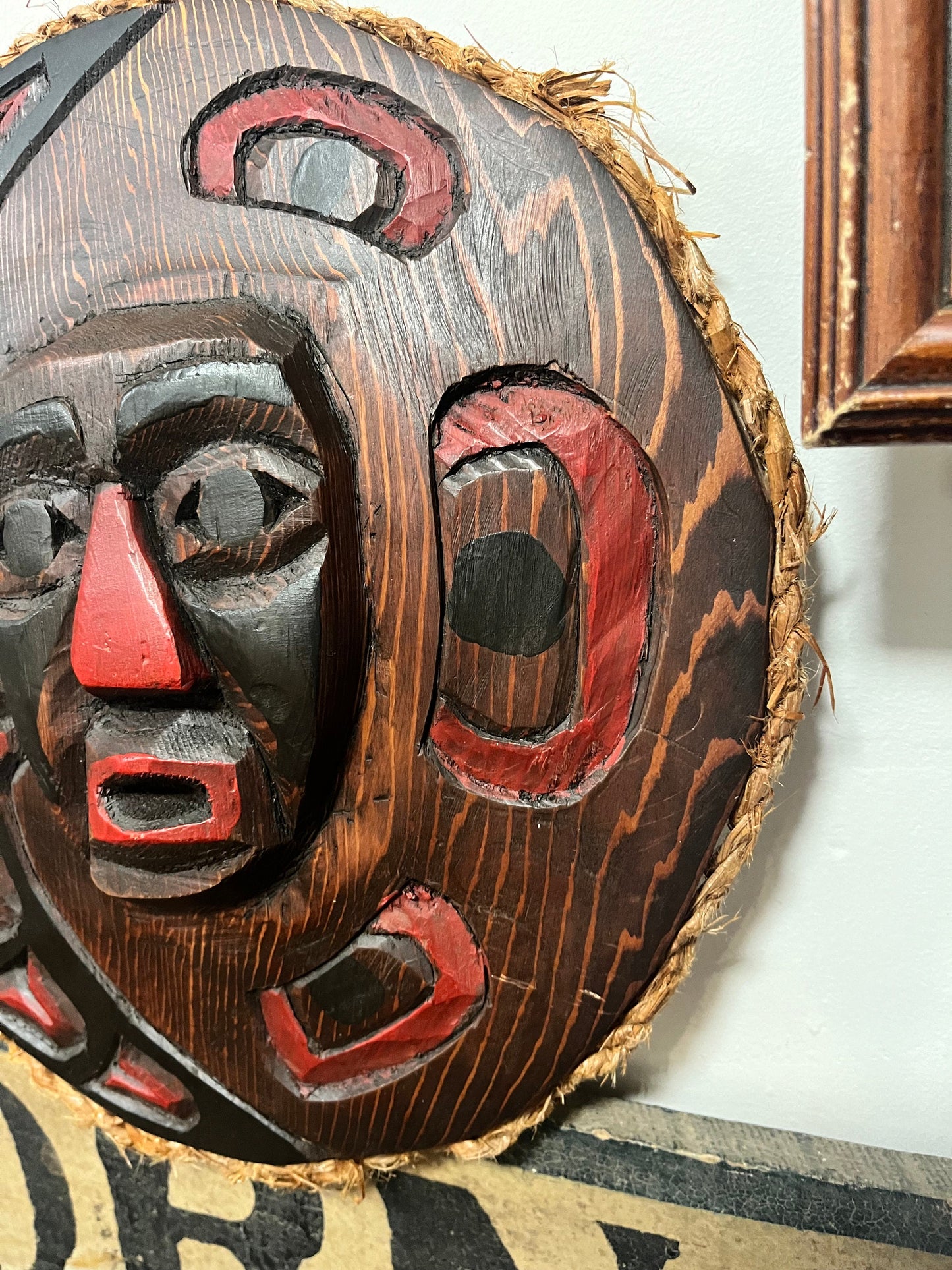 Stunning 12 inch moon mask by Ronald Thomas  indigenous first nation Pacific Northwest coast beauty  great detail