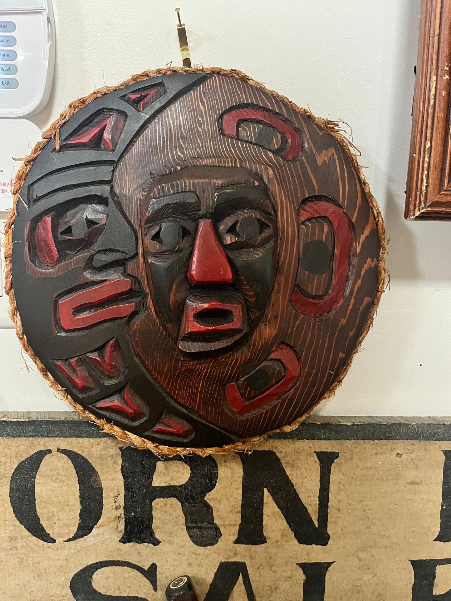 Stunning 12 inch moon mask by Ronald Thomas  indigenous first nation Pacific Northwest coast beauty  great detail