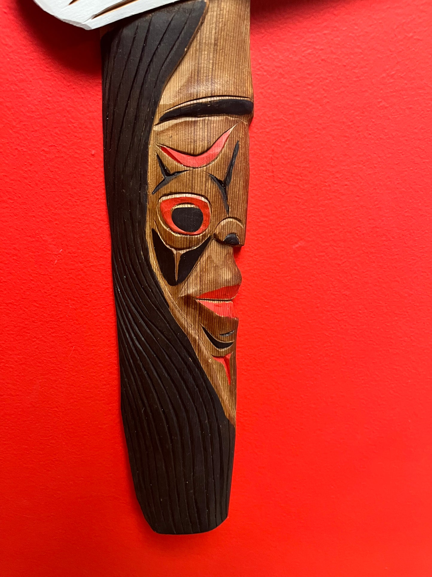 Stunning 20 x 14 wide Stan Joseph mask and chief transformation plaque  indigenous first nations Pacific northwest coast beauty