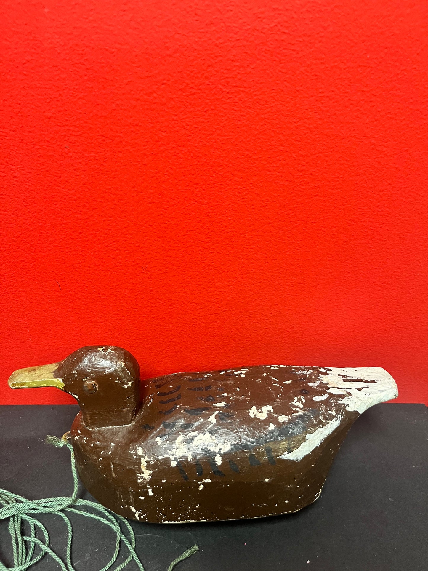 A  Stunning Canadian antique authentic 11 inch long duck decoy  great patina wow