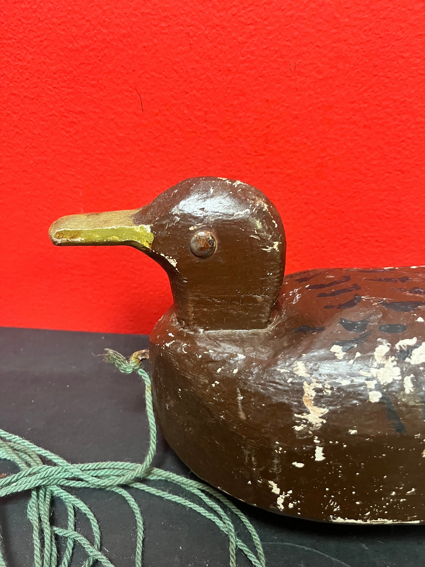 A  Stunning Canadian antique authentic 11 inch long duck decoy  great patina wow