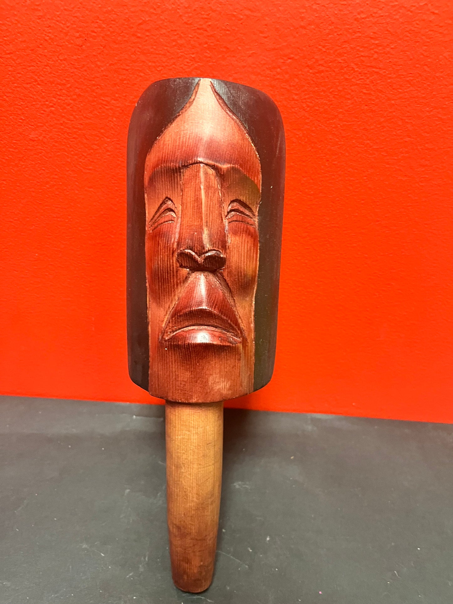 Lovely signed 12 inch Bradley Joseph indigenous first nations northwest coast, Squamish rattle   Unique design and great sound