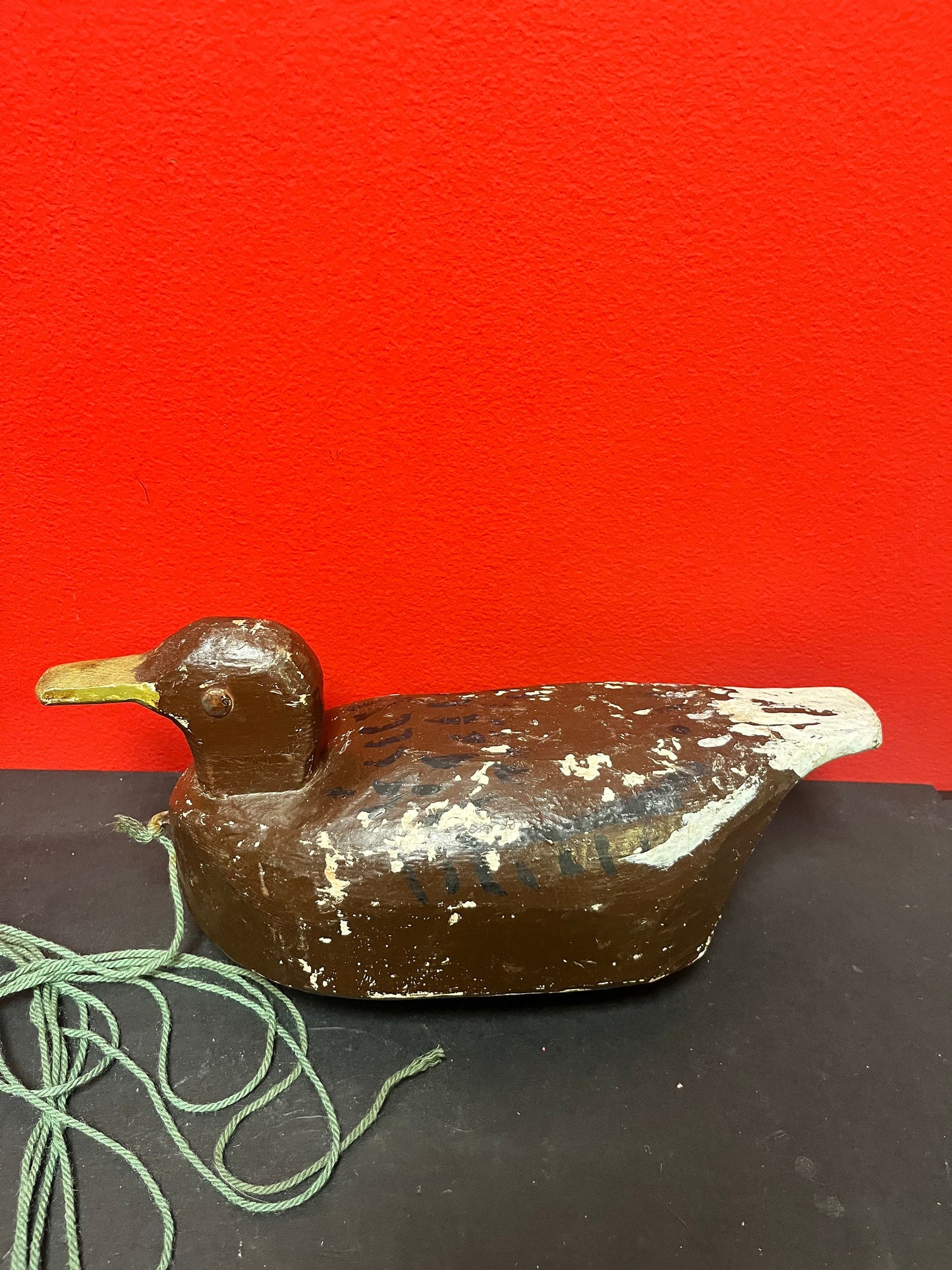 A  Stunning Canadian antique authentic 11 inch long duck decoy  great patina wow