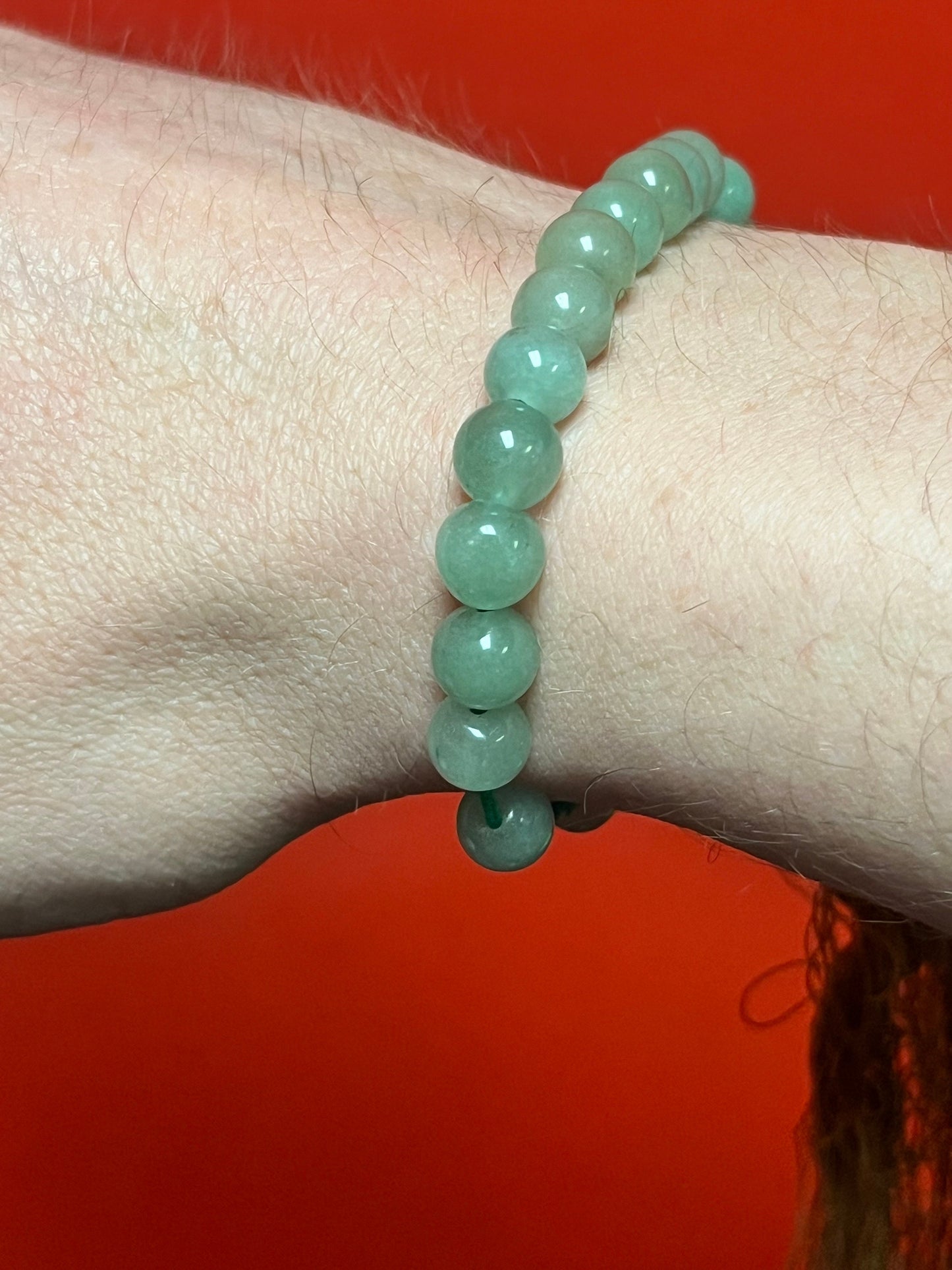 Fabulous antique Chinese 8 inch long adjustable jade bracelet  really wonderful colour