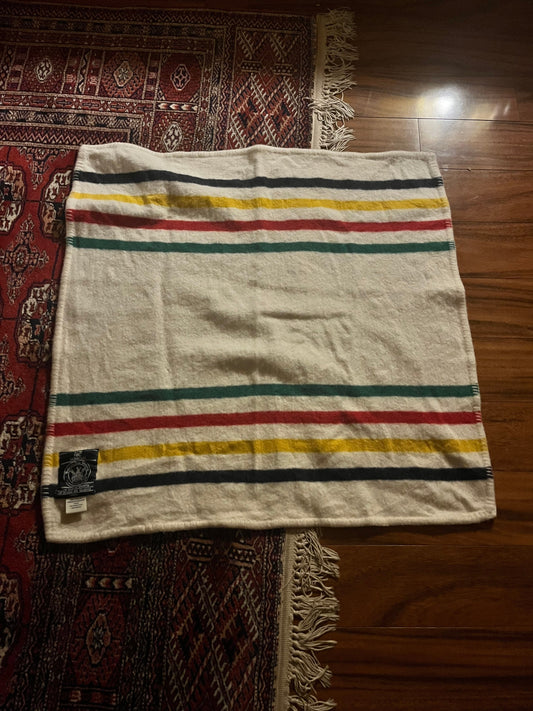 30 x 29 Hudson Bay company HBC like brand new mohair blanket with original tags  baby or toddler perfect  Canadian iconic