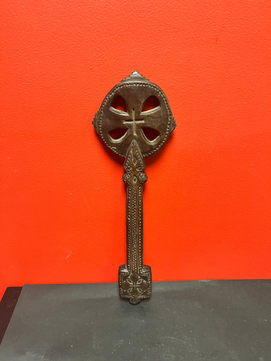 Fabulous 17 x 5 wide antique African Ethiopian Coptic cross  wooden religious beauty