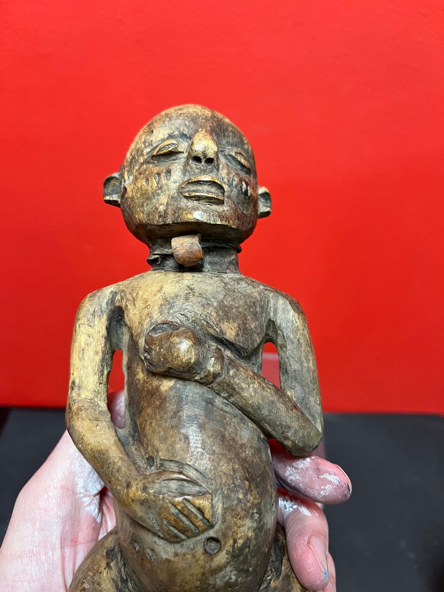 Fabulous rare early 1900s, 10 inch tall African fertility statue  great condition and wonderful patina