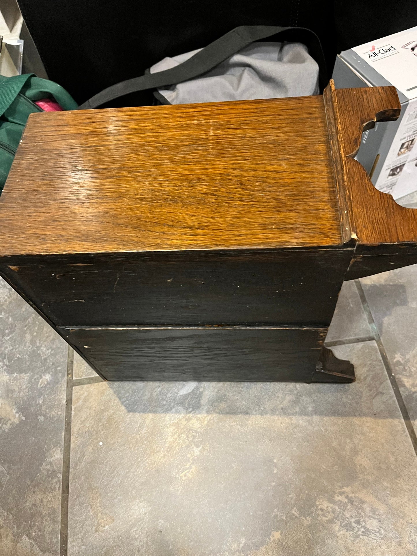 A 13 x 7 x 14 inch high antique wooden salesman salesman sample chest of drawers  late 1800s miniature furniture beautiful