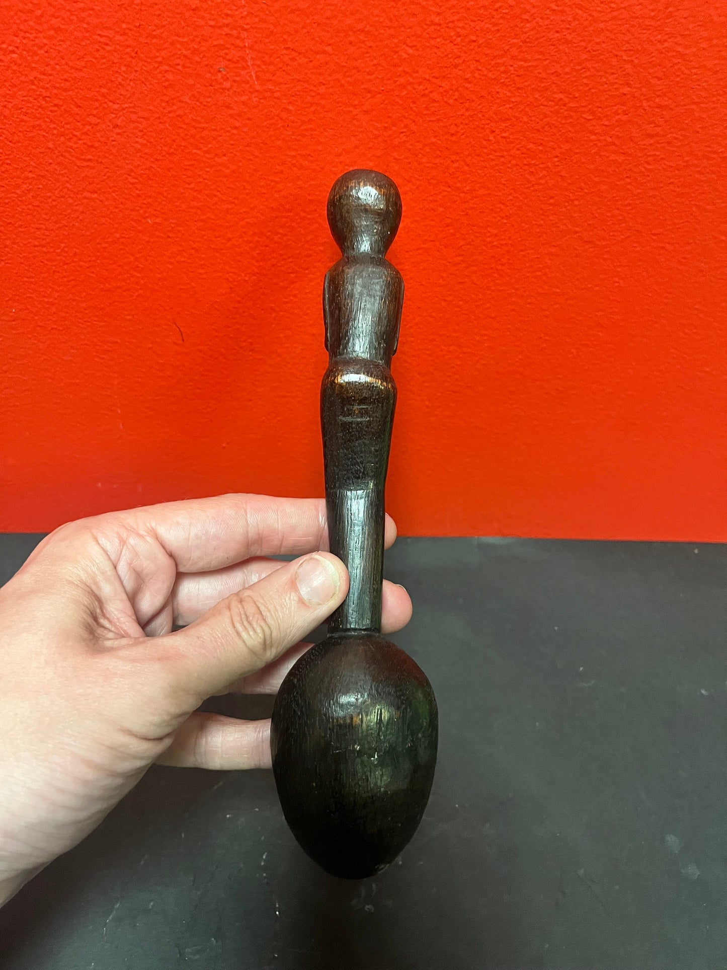 Lovely 9 inch western African ceremonial spoon  Late 1800s with amazing patina - wow