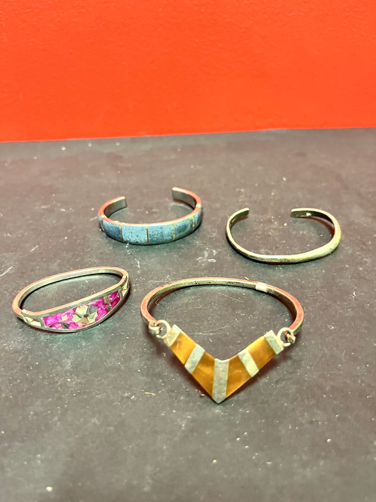 Lovely lots of four Mexican sterling bracelets   great gifts