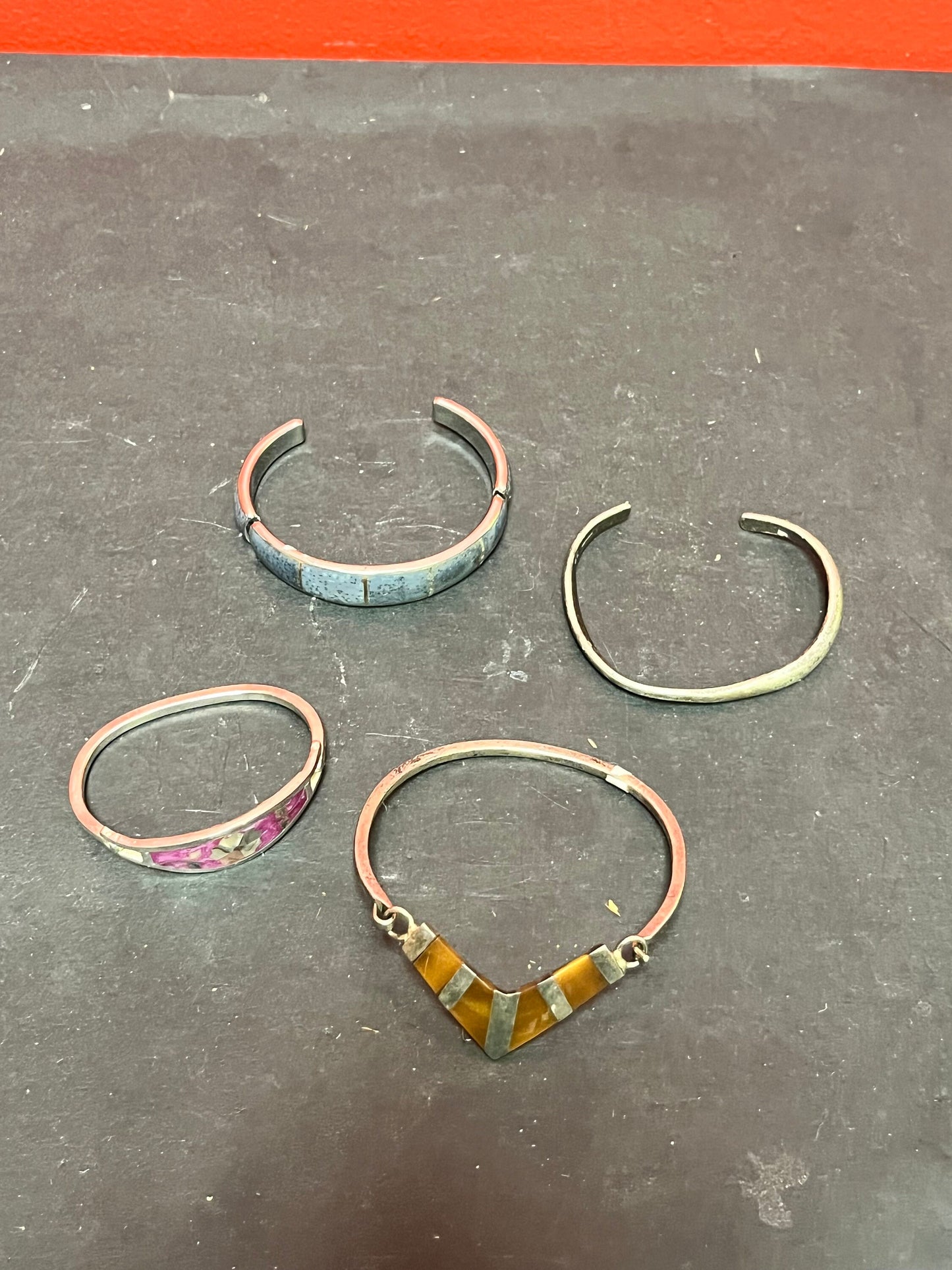 Lovely lots of four Mexican sterling bracelets   great gifts