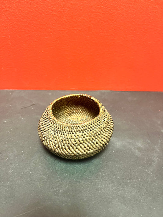 Small 2 x 2 antique unique indigenous first nations Canadian basket  great value