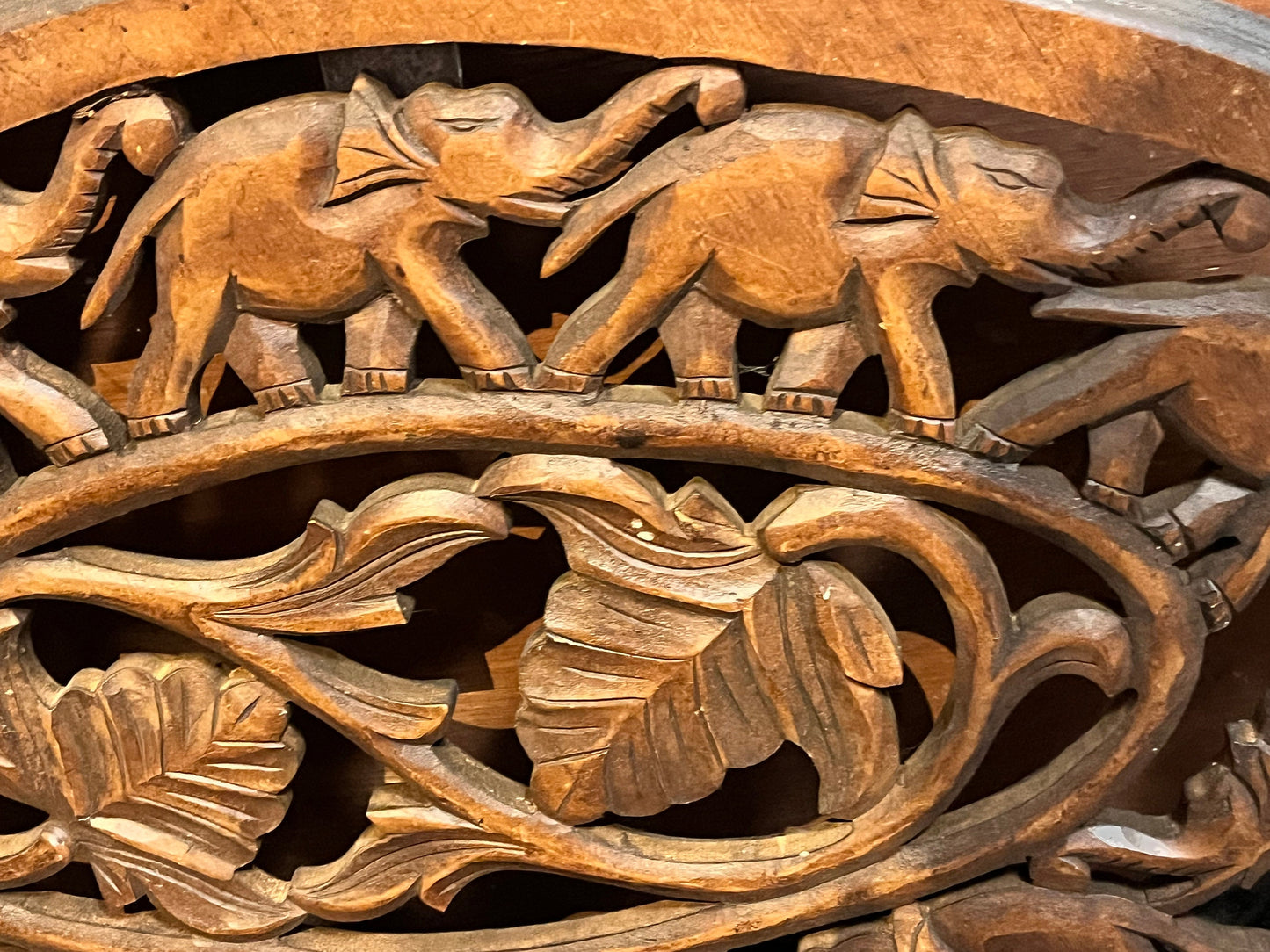 Beautiful old African 29 x 20 x 1 thick elephant plaque  amazing condition and great detail  ready to hang and love forever