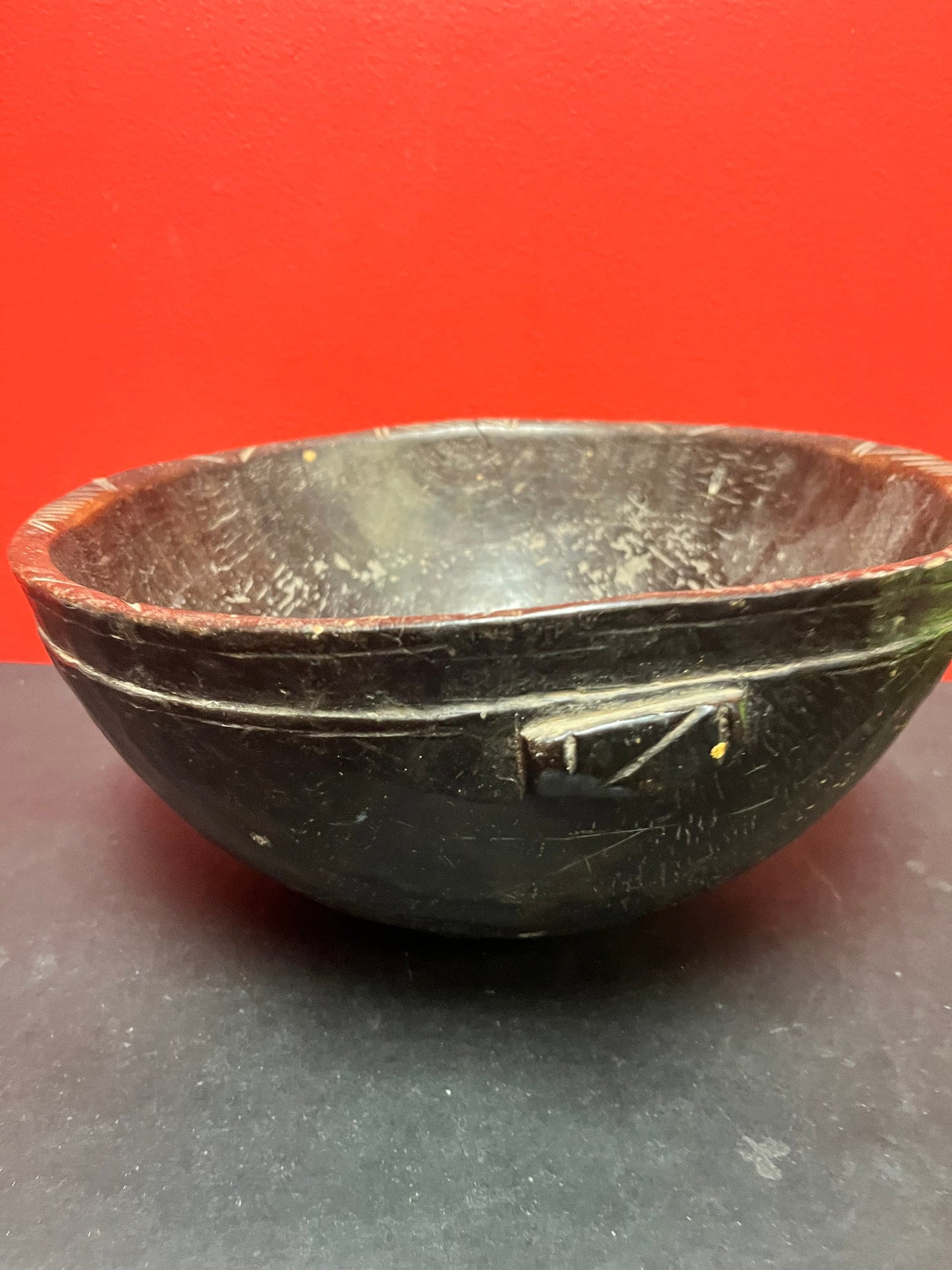 Simple and fantastic 12 x 7 high late 19 century African bowl   possibly used for day-to-day activity  great patina and condition - wow