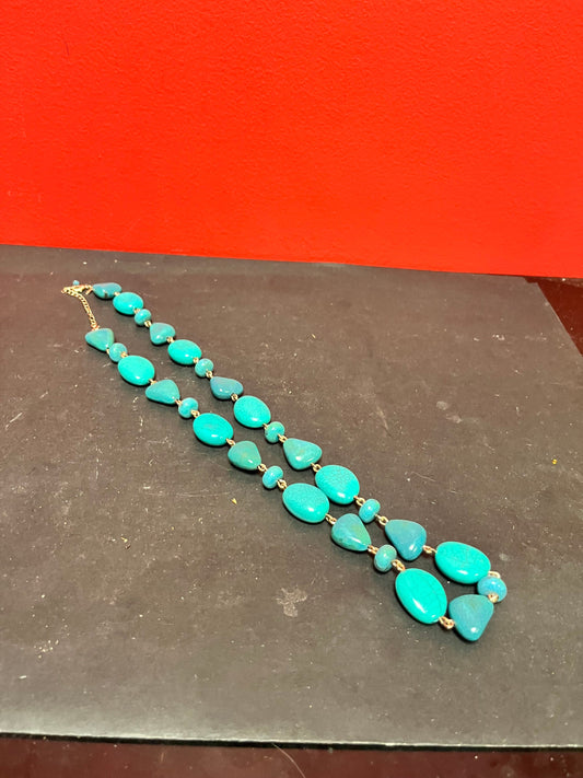 Approximate 29 inch long turquoise necklace   Navajo style great quality and value priced