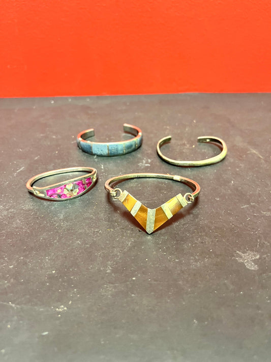 Lovely lots of four Mexican sterling bracelets   great gifts