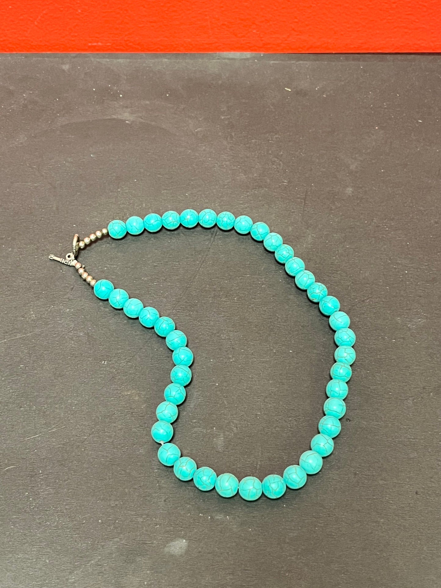 Lovely turquoise necklace   southwestern approximately 19 inches long  lovely quality