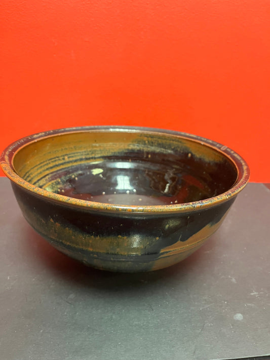 Absolutely massive beautiful 10 x 5 Japanese Canadian authentic signed Wayne Ngan bowl  as is