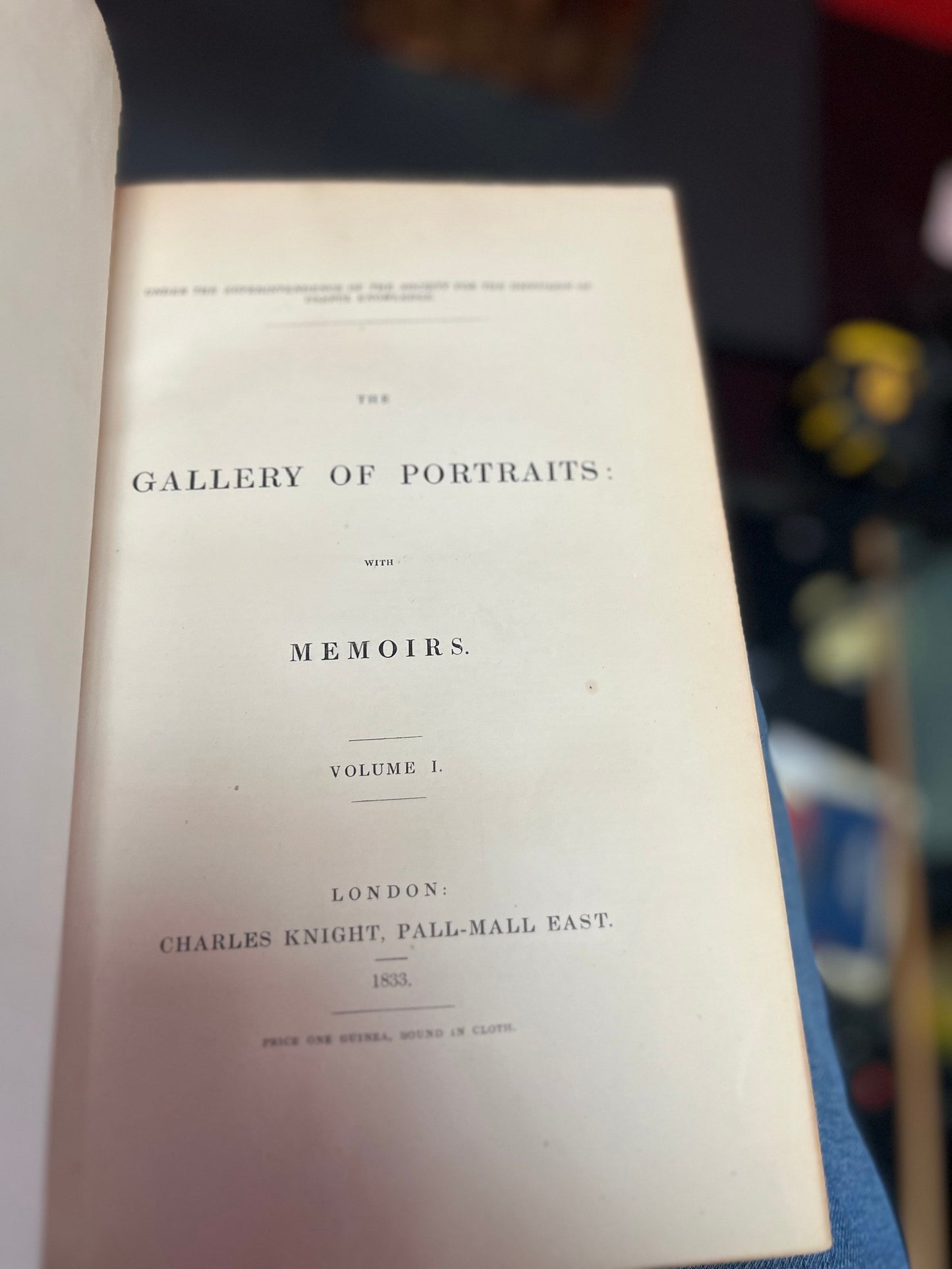 A  Stunning set of seven leather bound  1833 - 1837 Gallery of portraits books  good antique condition printed by William CLOWES  wow set