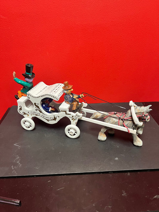 17 x 9 high older American  folk art circus carriage  amazing detail and quality came from a cool collection  wow