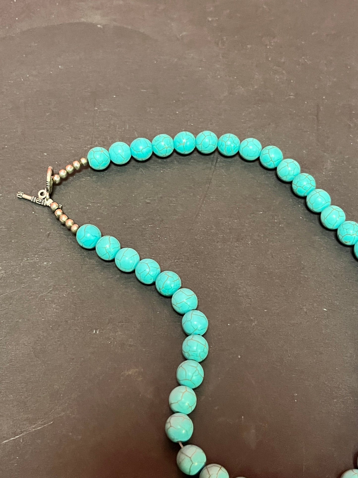 Lovely turquoise necklace   southwestern approximately 19 inches long  lovely quality