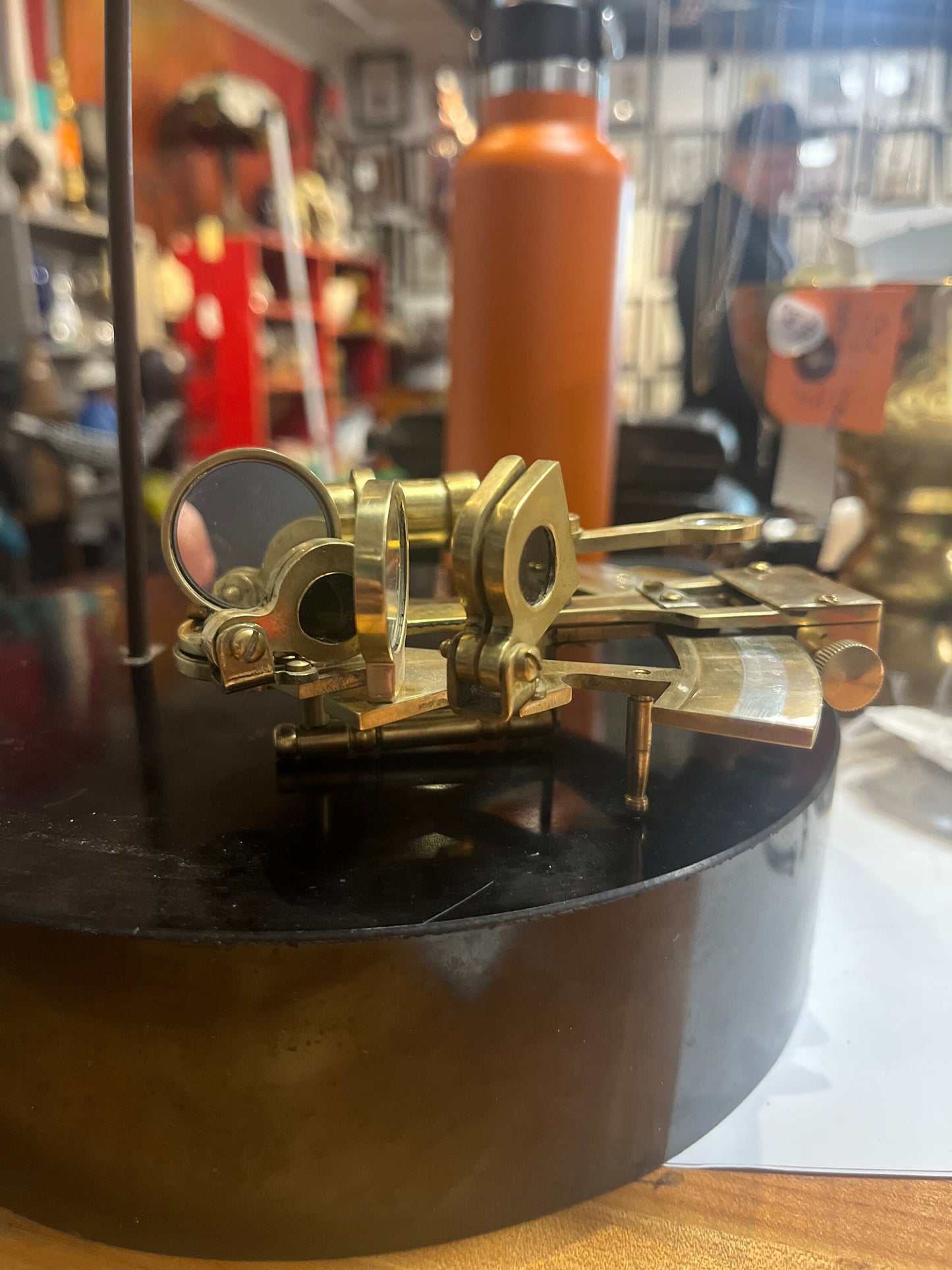 5 inch older brass sextant