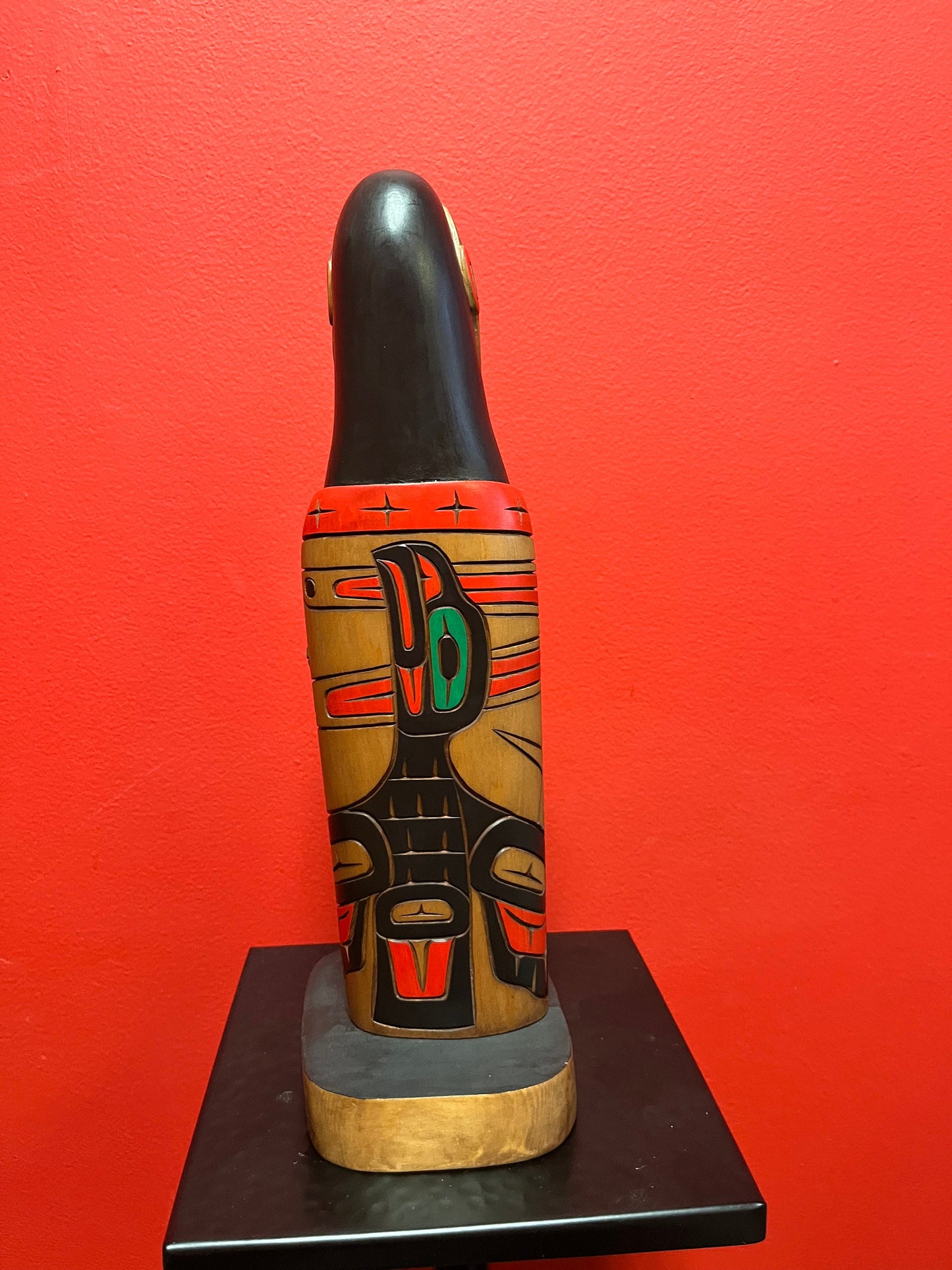 Stunning 14 inch indigenous first nations Pacific northwest coast totem pole  One of a kind and unsigned